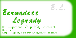 bernadett legrady business card